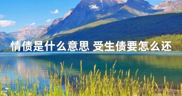 情债是什么意思 受生债要怎么还
